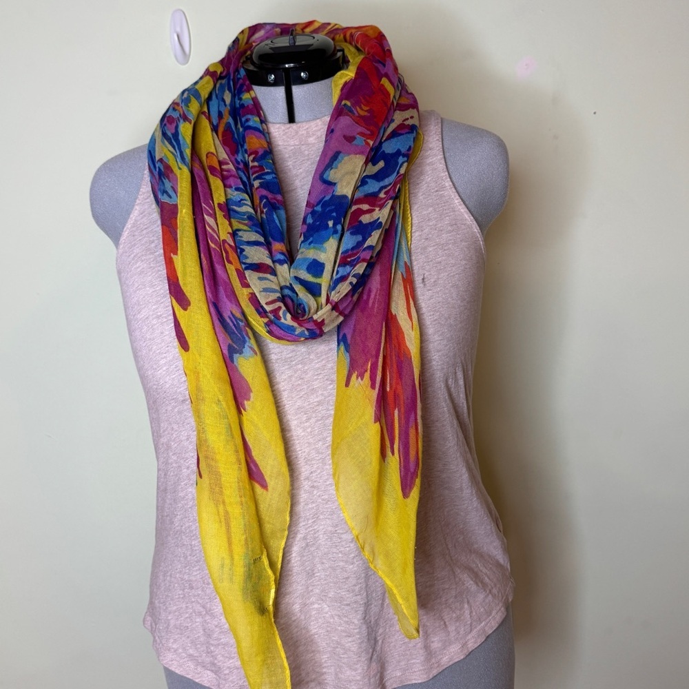 Colorful Abstract Scarf vibrant - Picture 2 of 6